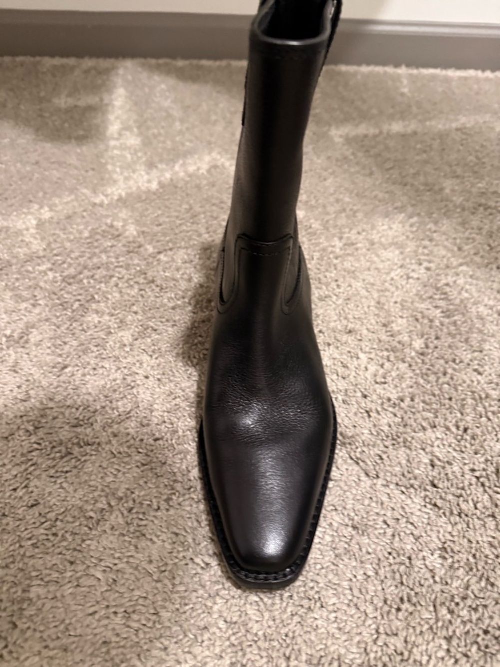 Tory Burch Black Leather Boot - Classic Slip-On Style